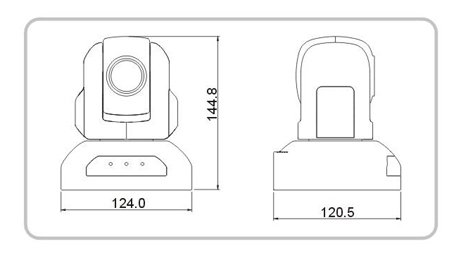Samsung 10x10 Module PTZ Video Conference Camera Size